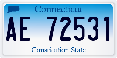 CT license plate AE72531