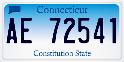 CT license plate AE72541