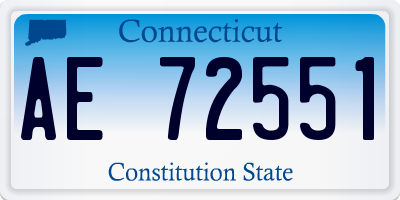 CT license plate AE72551