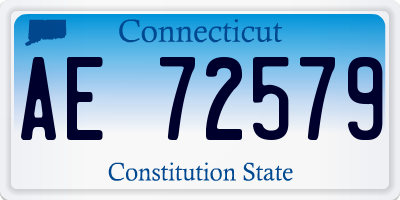 CT license plate AE72579