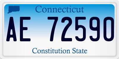 CT license plate AE72590