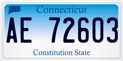 CT license plate AE72603