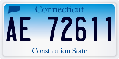 CT license plate AE72611