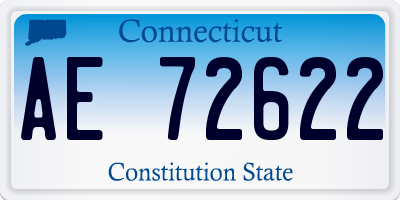 CT license plate AE72622