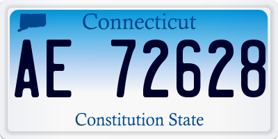 CT license plate AE72628
