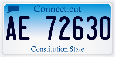 CT license plate AE72630