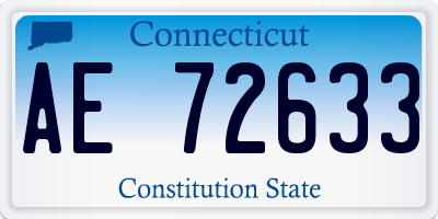 CT license plate AE72633
