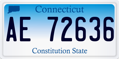 CT license plate AE72636
