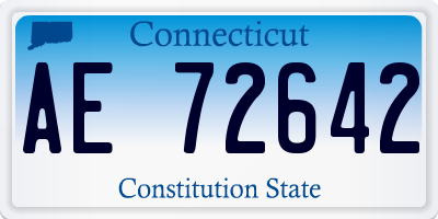 CT license plate AE72642