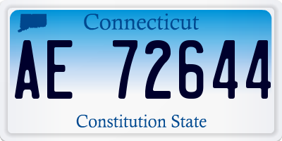 CT license plate AE72644