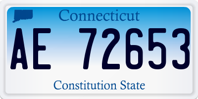 CT license plate AE72653