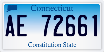 CT license plate AE72661