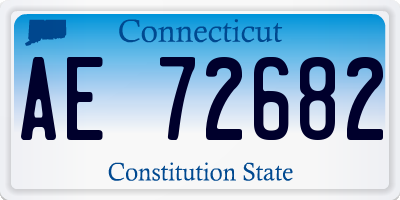 CT license plate AE72682