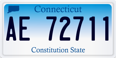 CT license plate AE72711