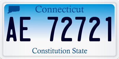 CT license plate AE72721