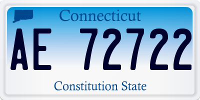CT license plate AE72722