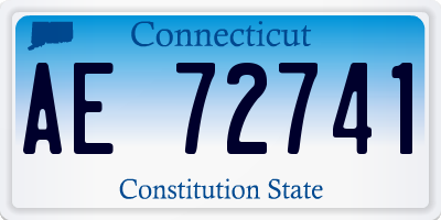 CT license plate AE72741