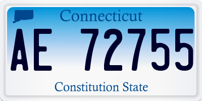CT license plate AE72755