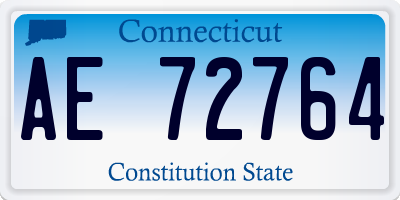 CT license plate AE72764