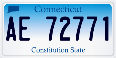 CT license plate AE72771