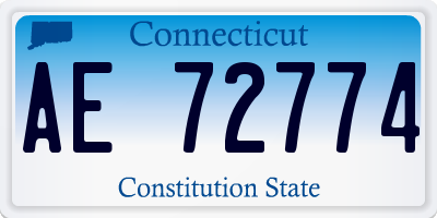 CT license plate AE72774
