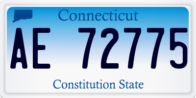 CT license plate AE72775