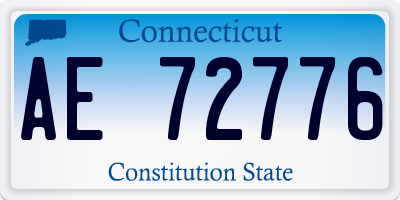 CT license plate AE72776
