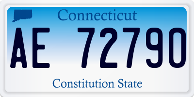 CT license plate AE72790
