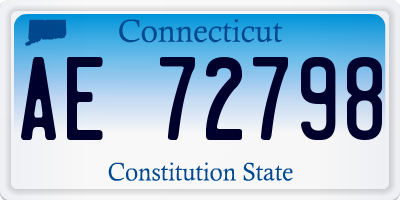 CT license plate AE72798