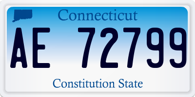 CT license plate AE72799