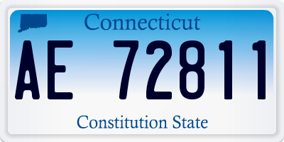 CT license plate AE72811