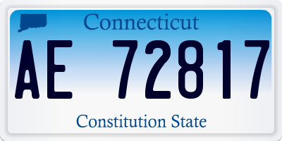 CT license plate AE72817