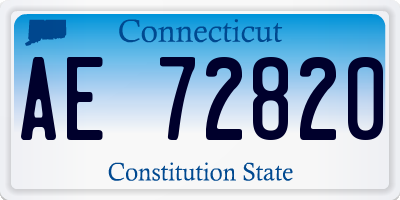 CT license plate AE72820