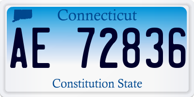 CT license plate AE72836