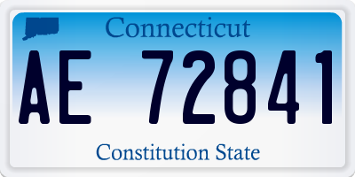 CT license plate AE72841
