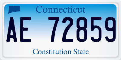 CT license plate AE72859