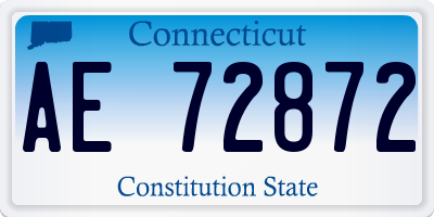 CT license plate AE72872