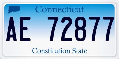 CT license plate AE72877
