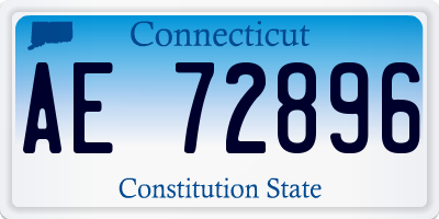 CT license plate AE72896