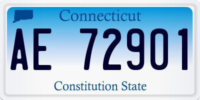 CT license plate AE72901
