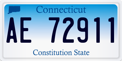 CT license plate AE72911