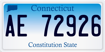 CT license plate AE72926