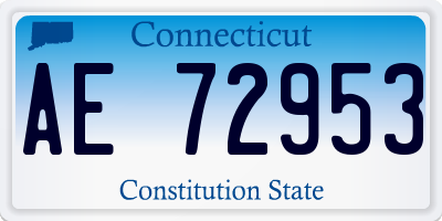 CT license plate AE72953