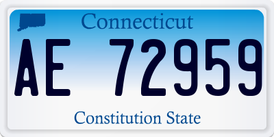 CT license plate AE72959