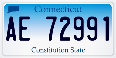 CT license plate AE72991