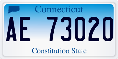 CT license plate AE73020