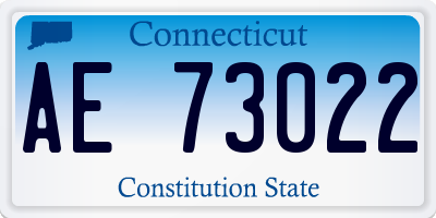 CT license plate AE73022
