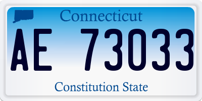 CT license plate AE73033