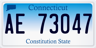 CT license plate AE73047
