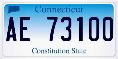 CT license plate AE73100
